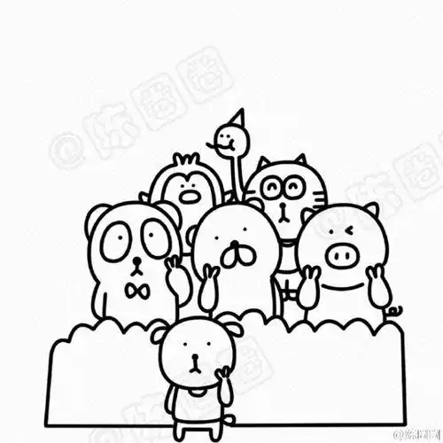 有趣的人物动物简笔画合体 简笔画图片大全-普车都