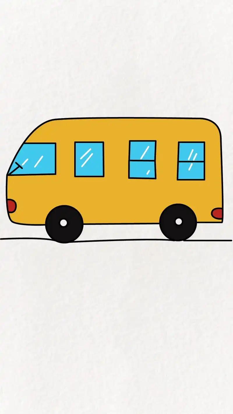 今天教大家用数字2023画一辆校车,很简单噢#简笔画 #亲子 - 抖音