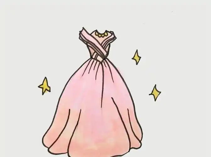 怎么画芭比公主裙简笔画教程简笔画大全