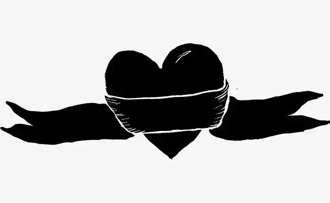 黑色爱心标签