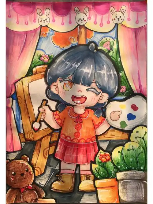 学前教育幼师儿童主题画小画家