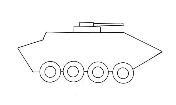 突击车简笔画图片装甲侦查车简笔画步骤教程