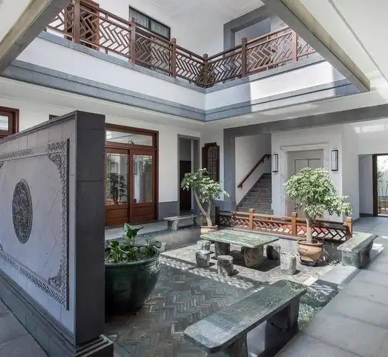 逆天三层中式四合院别墅,有堂屋书房健身房超赞!