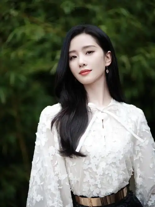 古韵飘香刘诗诗美照赏析 白色衬衫搭配黑色长裙 美丽如画气质迷人