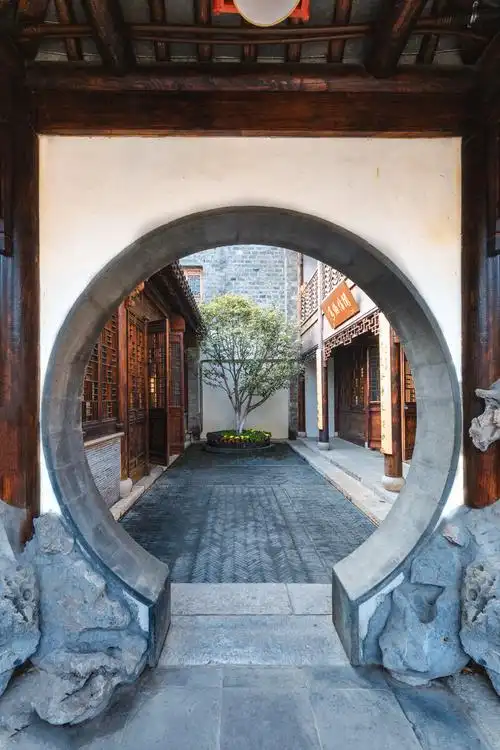 中式圆门老门东芥子园南京