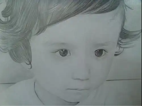 小女孩-素描图集图片_儿童素描_少儿图库_儿童资源网