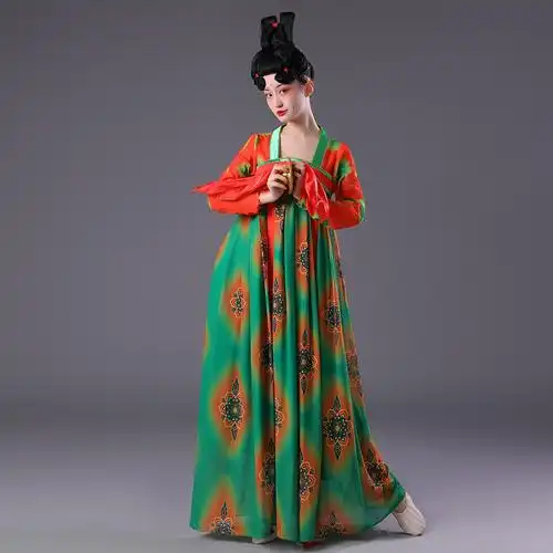 艺考郑州春晚唐宫夜宴舞蹈表演服唐齐胸襦裙民族服装