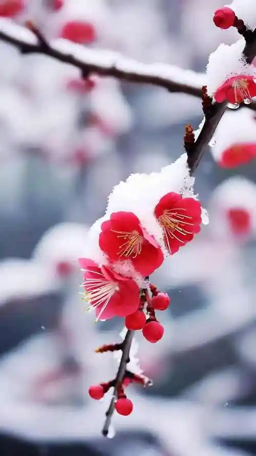 这组雪中红梅,太美了,养眼养心!