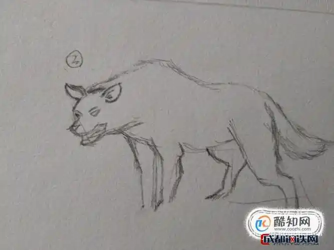 简笔画狼是怎么画的吧