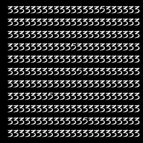 你一分钟内能找到数字5吗?测试下你的大脑跟眼力