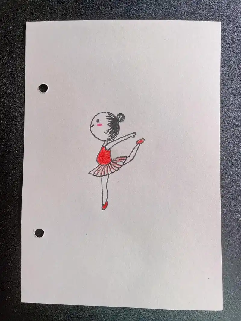 跳芭蕾的女孩#可爱简笔画 #儿童简笔画 #简笔画 - 抖音