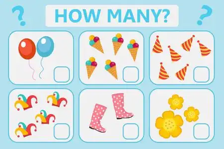 数学任务.几个.矢量图照片