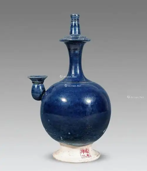 0999 明或更早 蓝釉军持