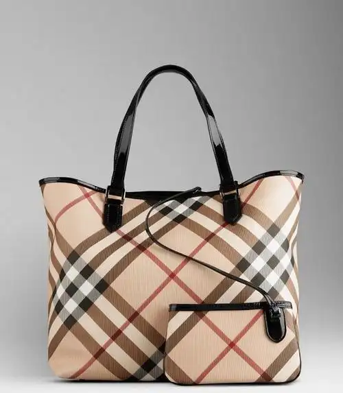 [转]burberry经典格印花手提包