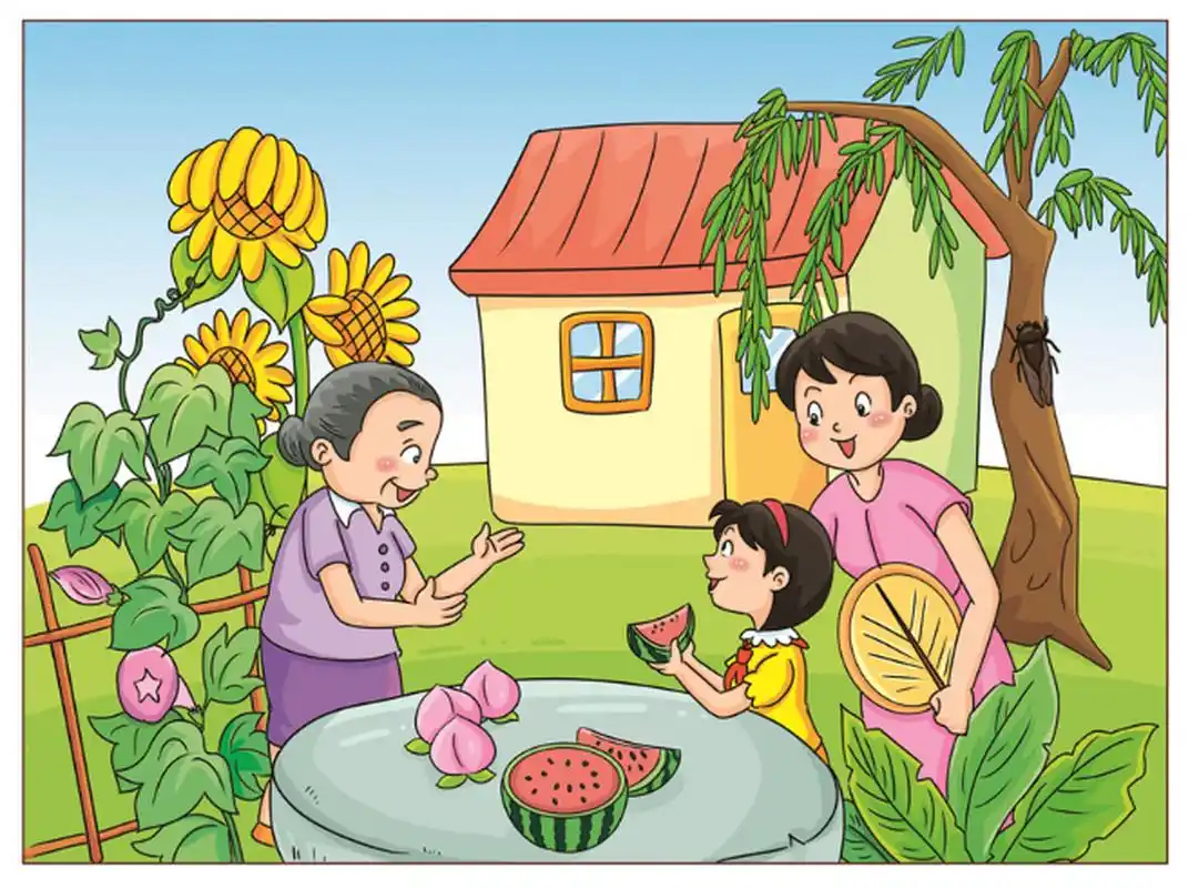 二年级语文‖看图写话‖《吃西瓜》