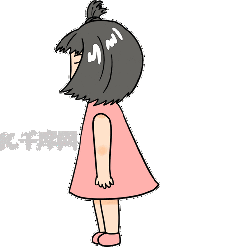 女孩谢谢鞠躬表情包