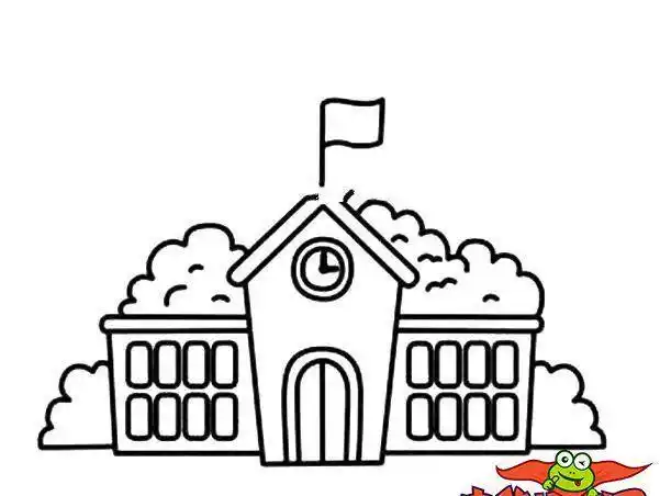 校园的早晨简笔画又简单又漂亮