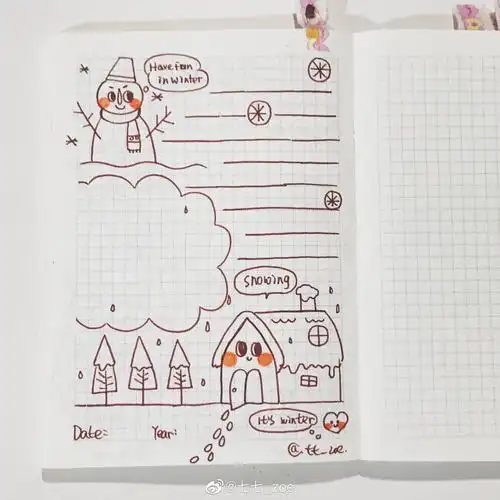 一支笔也能画出可爱的手帐第四集一起来画吧67676767投