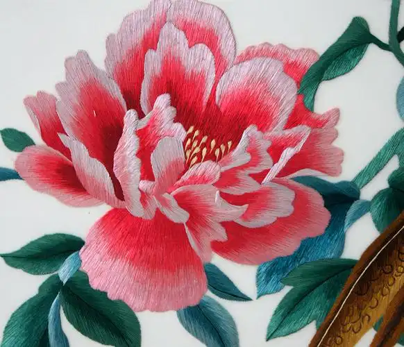 苏绣单面绣 《锦上添花》刺绣