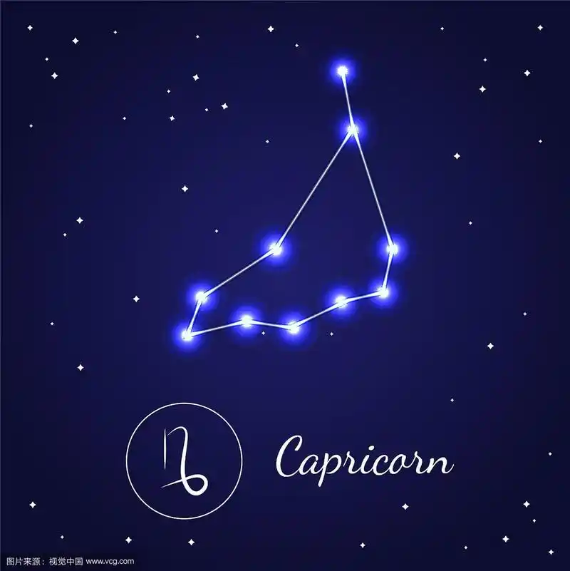 宇宙天空中的摩羯座星座