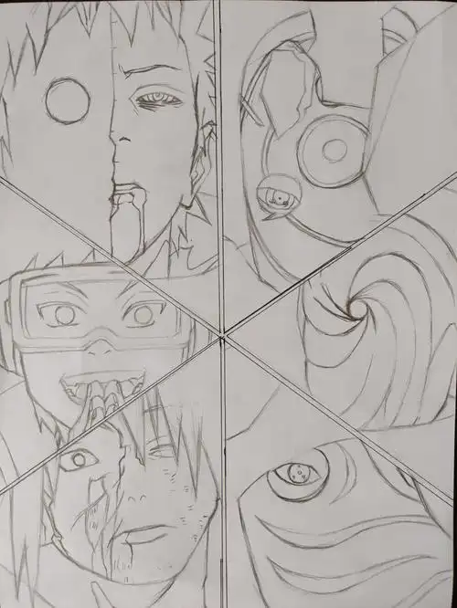 宇智波带土手绘