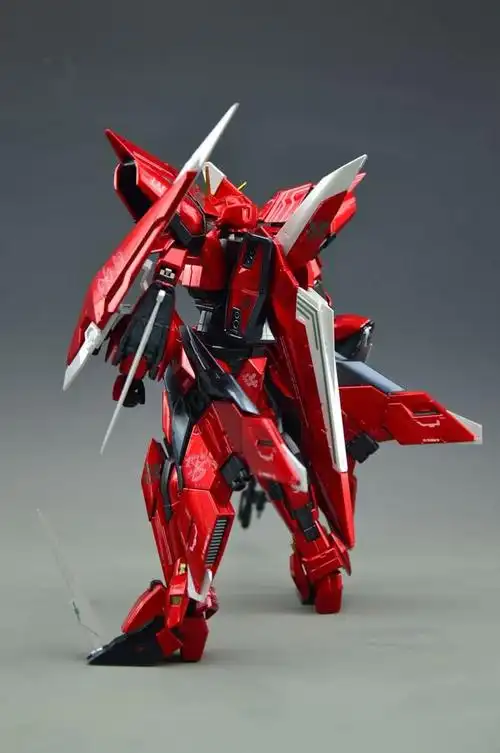 万代mg圣盾高达 电镀红配色 代工上色涂装链接