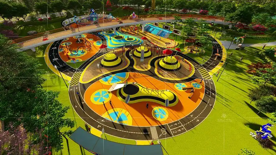 图片[1]-萌宠乐园搭配无动力乐园设施趣上加趣-宠物乐园