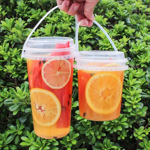 一桶水果茶桶杯冰糖雪梨烤梨大桶网红手提奶茶桶一次性商用霸王桶