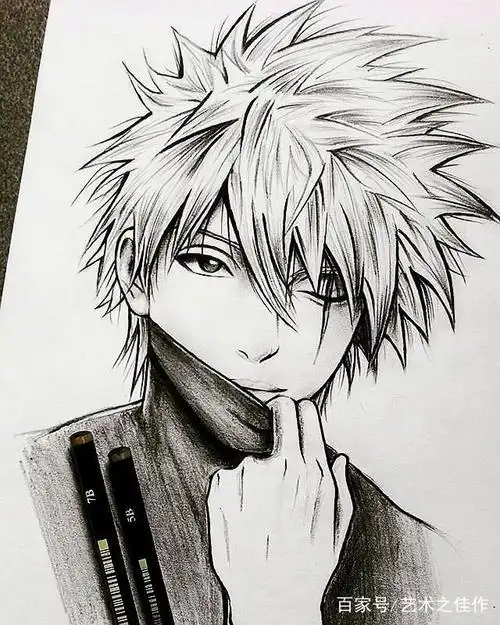 动漫人物手绘,帅气的小哥哥,画风超喜欢