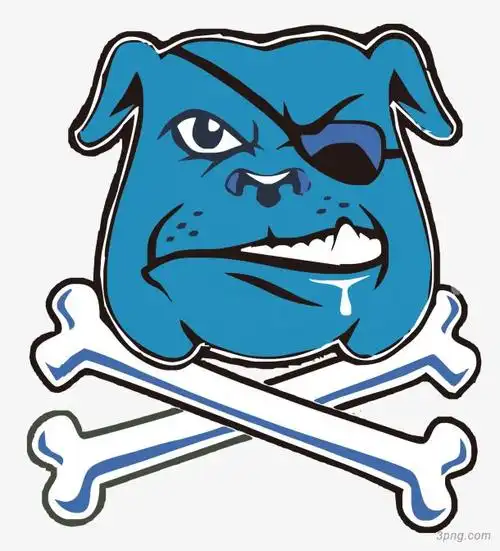 凶恶的蓝色狗头像png素材透明免抠图片动植人物