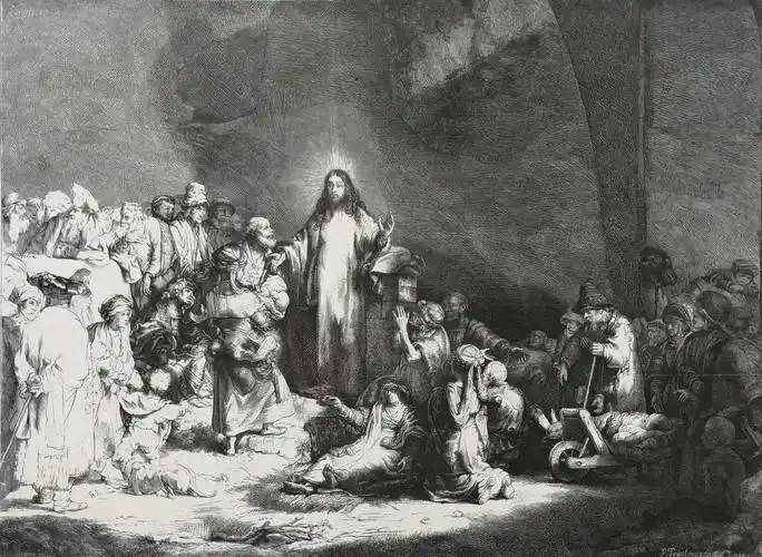 世纪欧洲最伟大的画家之一的伦勃朗创作的名作《一百荷兰盾的版画》的