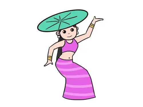傣族小人物简笔画