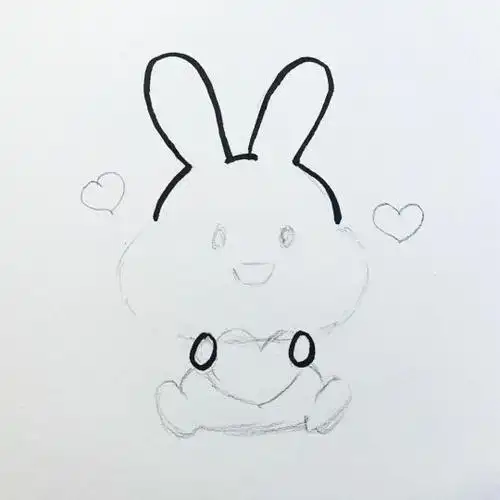简笔画小红书兔子