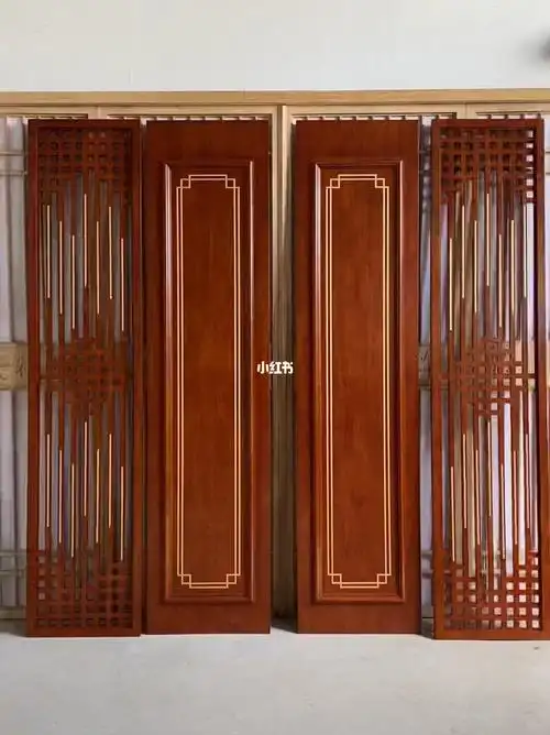 新中式电视背景墙实木烤漆护墙板