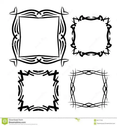 花式框架简笔画