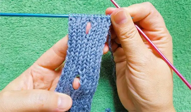 不停线也可以编织出来竖着的扣眼