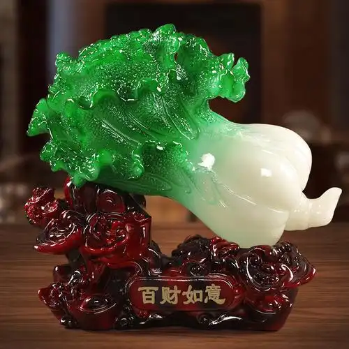 大白菜百财摆件 办公电视柜桌面摆