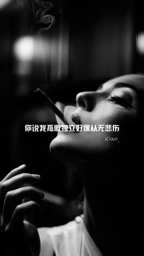 xiao你说我孤傲独立好像从无悲伤伤感唯美文字壁纸