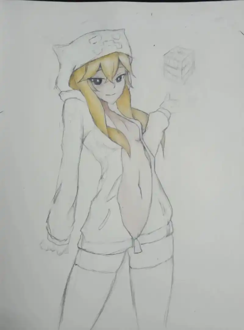 苦力怕娘#日常瞎画 #画渣日常 #minecraft - 抖音