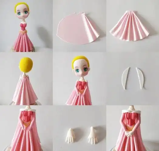 睡美人小公举彩泥步骤图 人偶手办制作教程(超轻粘土变硬了怎么让它变