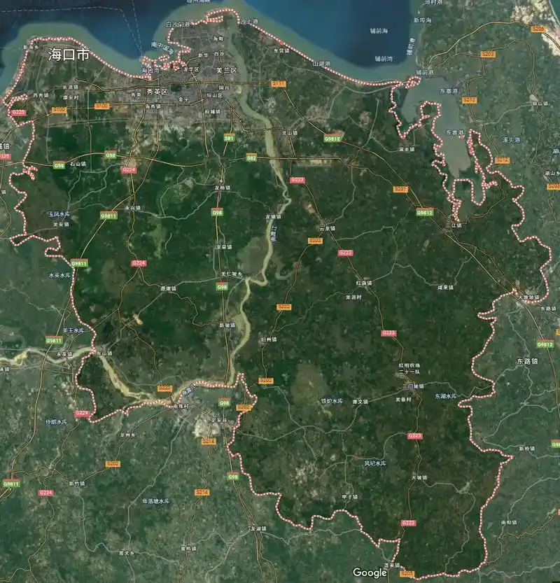 地理百科 区县市地图轮廓.海口市,别称"椰城",海南省辖地级 - 抖音