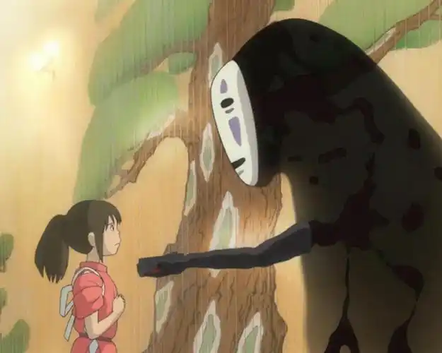 千寻与无脸男.《千与千寻》#宫崎骏的小世界