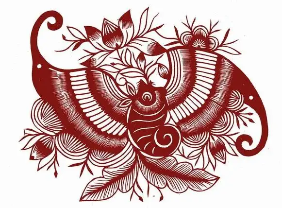 潮阳风格剪纸《蝙蝠》