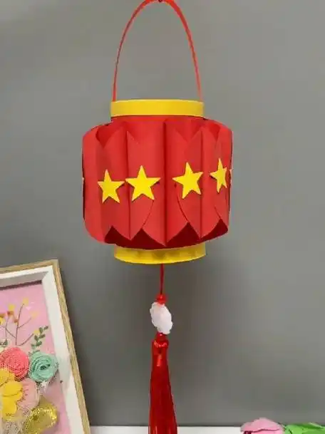 亲子手工 #中秋节手工灯笼 迎中秋,庆国庆,和孩子来做漂亮的手工