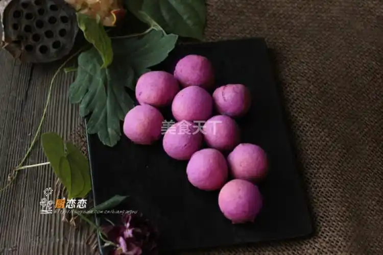 紫薯红豆球