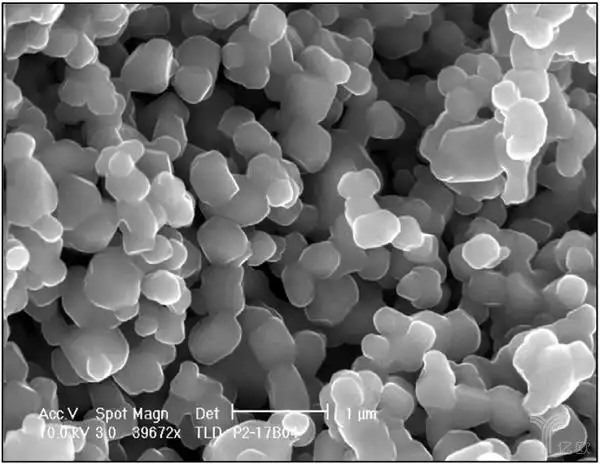 电子显微镜下的钛酸锂结构