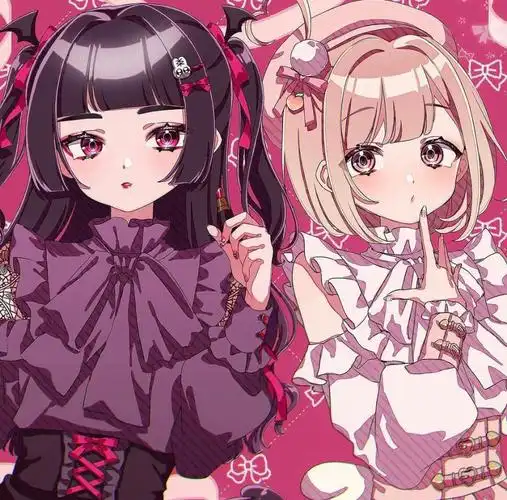 超可爱lolita少女插画头像元气治愈系