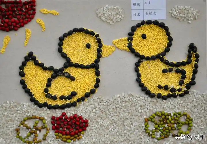 种子粘贴画创意图片大全制作简单又漂亮的种子粘画