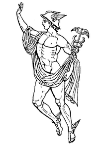 赫尔墨斯和雕像者简笔画