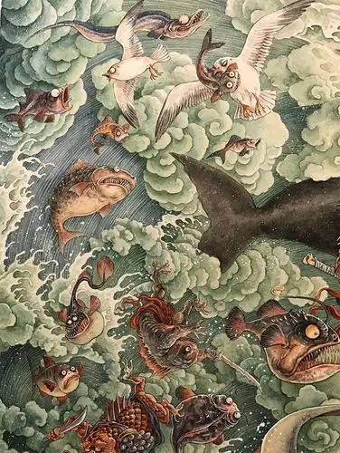 艺术欣赏浮世绘风格插画作品